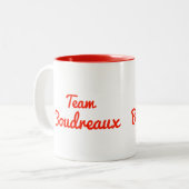 Tasse 2 Couleurs Équipe Boudreaux (Devant gauche)