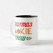Tasse 2 Couleurs Équipe de biscuits de Noël (Devant gauche)