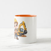 Tasse 2 Couleurs Équipe de construction junior (Centre)