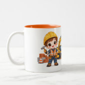 Tasse 2 Couleurs Équipe de construction junior (Gauche)