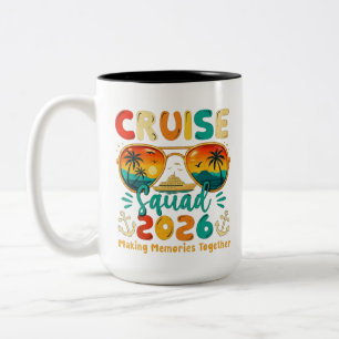 Tasse 2 Couleurs Équipe de croisière 2026 Groupe familial Vêtements
