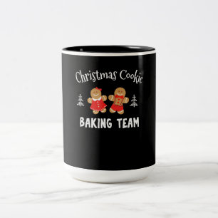 Tasse 2 Couleurs Équipe de cuisine de Noël homme en pain d'épices