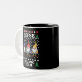 Tasse 2 Couleurs Équipe de marche gauche Noël Gnome Noël (Devant gauche)