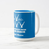 Tasse 2 Couleurs Équipe de natation synchronisée (Devant droit)