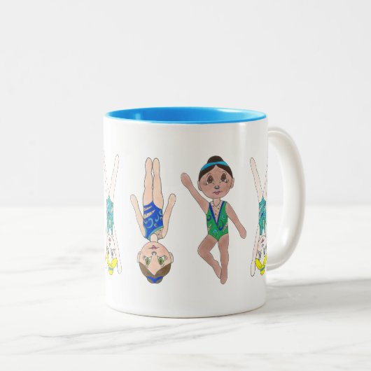 Tasse 2 Couleurs Équipe de natation synchronisée Synchro Swimmer Gi (Devant droit)