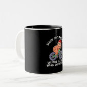 Tasse 2 Couleurs Équipe de Sloth Cycling (Devant gauche)