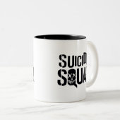 Tasse 2 Couleurs Équipe de suicide | Logo blanc (Devant droit)