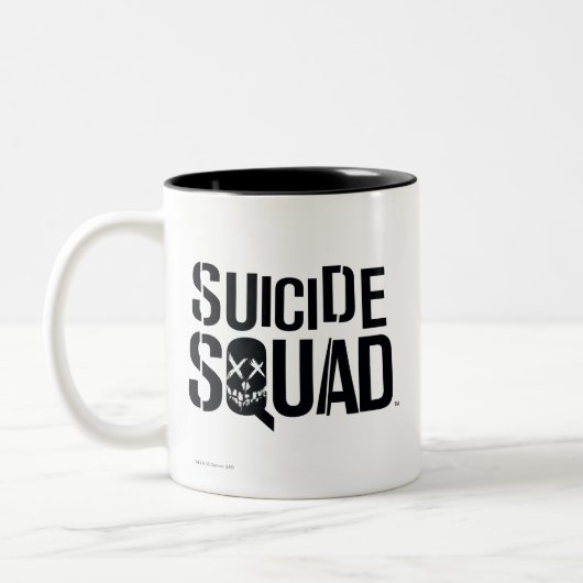 Tasse 2 Couleurs Équipe de suicide | Logo blanc (Gauche)