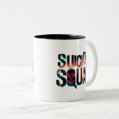 Tasse 2 Couleurs Équipe de suicide | Logo couleur brillant (Devant droit)