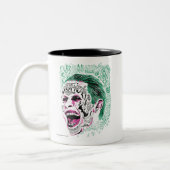 Tasse 2 Couleurs Équipe de suicide | Rire Joker Head Sketch (Gauche)