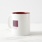 Tasse 2 Couleurs Équipe du Qatar de football (Devant gauche)