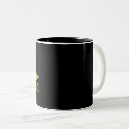 Tasse 2 Couleurs Équipe Herbivore Vegan (Devant droit)
