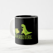 Tasse 2 Couleurs Équipe Herbivore Vegan (Devant gauche)
