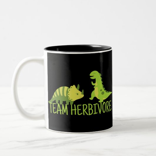 Tasse 2 Couleurs Équipe Herbivore Vegan (Gauche)