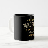 Tasse 2 Couleurs Équipe Mauricio Membre à vie Nom personnalisé (Devant gauche)