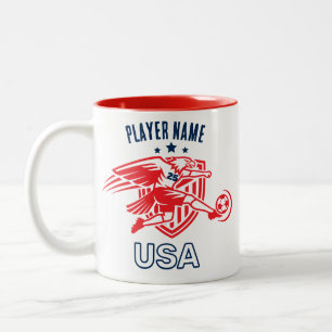 Tasse 2 Couleurs Équipe nationale de football de l'aigle américain