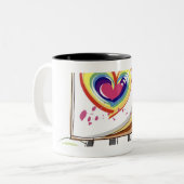 Tasse 2 Couleurs Équipez tenir un pinceau et se tenir prêt un (Devant gauche)