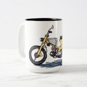 Tasse 2 Couleurs équitation, moto, photos de véhicule (Devant gauche)