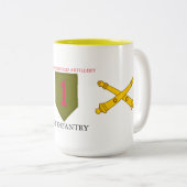 Tasse 2 Couleurs ęr La 5ème INFANTERIE d'ARTILLERIE de CAMPAGNE de (Devant droit)