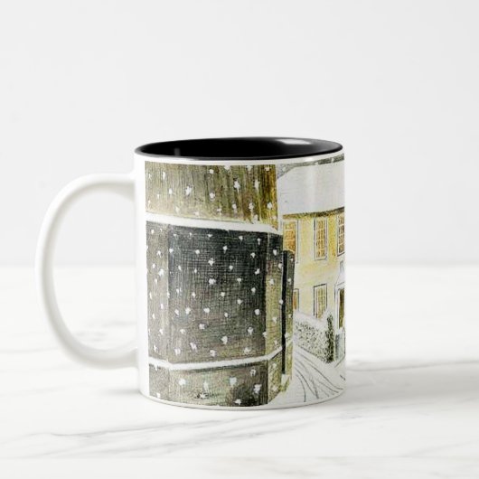 Tasse 2 Couleurs Eric Ravilious - chemin Hallstead en neige, (Gauche)