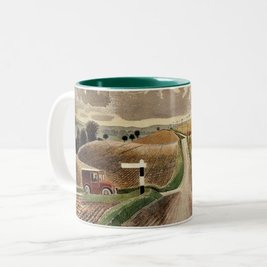 Tasse 2 Couleurs Eric Ravilit, Wiltshire Landscape, (Devant gauche)