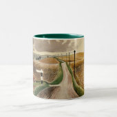 Tasse 2 Couleurs Eric Ravilit, Wiltshire Landscape, (Centre)