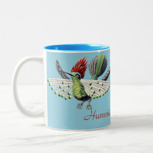 Tasse 2 Couleurs Ernst Haeckel Colibri Coloré Art de la Nature
