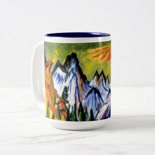 Tasse 2 Couleurs Ernst Kirchner - Berggipfel, (Devant gauche)