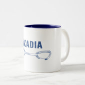 Tasse 2 Couleurs Escalade du Parc national Acadia (Devant droit)