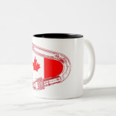 Tasse 2 Couleurs Escalade du pavillon du Canada (Devant droit)