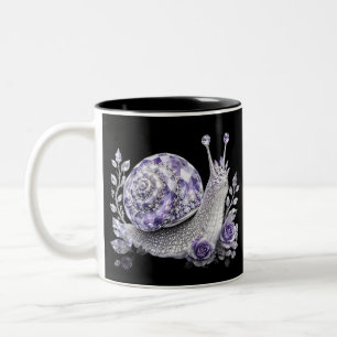 Tasse 2 Couleurs Escargot de cristal violet argenté