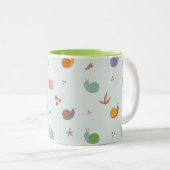 Tasse 2 Couleurs Escargots amusants (Devant droit)