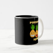 Tasse 2 Couleurs Escouade d'ananas Fruits exotiques Vitamine en san (Devant droit)