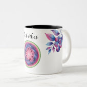 Tasse 2 Couleurs espace Vibes de fruits (Devant droit)