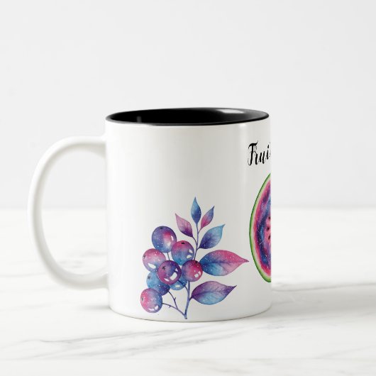 Tasse 2 Couleurs espace Vibes de fruits (Gauche)