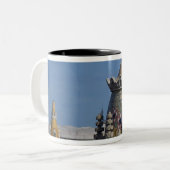 Tasse 2 Couleurs Espagne, Catalogne, Barcelone. Toit de Barcelone (Devant gauche)