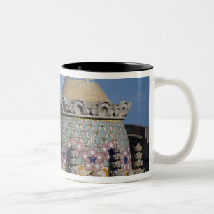Tasse 2 Couleurs Espagne, Catalogne, Barcelone. Toit de Barcelone