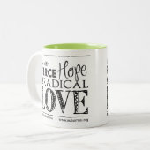 Tasse 2 Couleurs Espoir féroce et amour radical - Drinkware (Devant gauche)