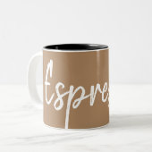 Tasse 2 Couleurs Espresso amateurs de café typographie (Devant gauche)