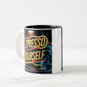 Tasse 2 Couleurs "Espresso Yourself" (Devant gauche)
