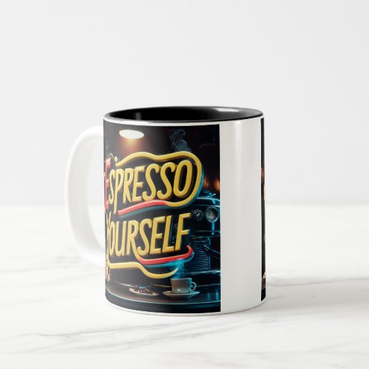 Tasse 2 Couleurs "Espresso Yourself" (Devant gauche)