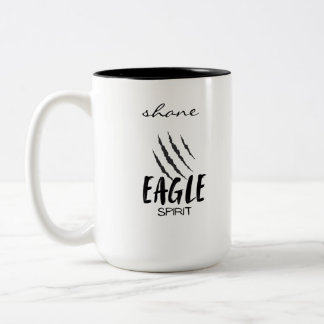 Tasse 2 Couleurs Esprit d'Aigle à Griffe d'Aigle Nom Personnalisé