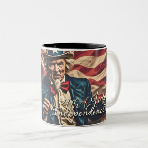 Tasse 2 Couleurs Esprit de liberté en rouge, blanc et bleu