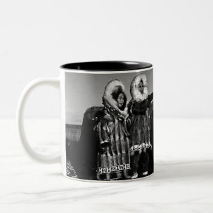 Tasse 2 Couleurs Esquimau vêtu de fourrure vintage Alaska igloo de