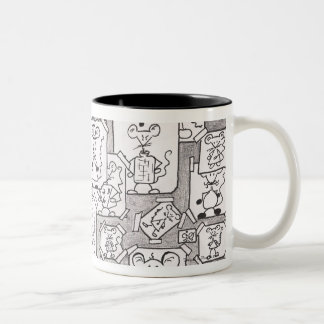 Tasse 2 Couleurs Esquisses de souris encrées