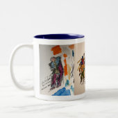 Tasse 2 Couleurs Esquisses originales de musiciens de jazz (Gauche)