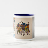 Tasse 2 Couleurs Esquisses originales de musiciens de jazz (Centre)