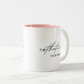 Tasse 2 Couleurs Esthetician Notebook - Personalized Gift (Devant droit)