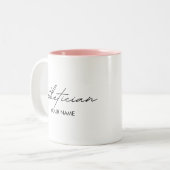 Tasse 2 Couleurs Esthetician Notebook - Personalized Gift (Devant gauche)
