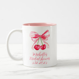 Tasse 2 Couleurs Esthétique Coquette Rose Élégant Shower de Mariage